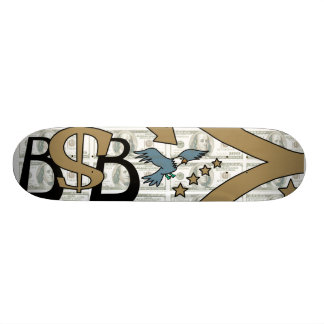 Papiermachine/bruin/grijs Skateboard
