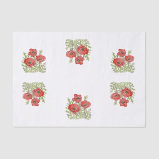 Papiermakerij met papaver tissuepapier (Voorkant)