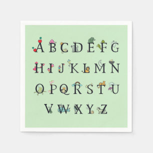 PAPIERNAPKIN : ALPHABET CHART SERVET