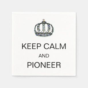 PAPIERNAPKINS VAN HET PAPIER "BEHOUD KALM EN PIONE SERVET