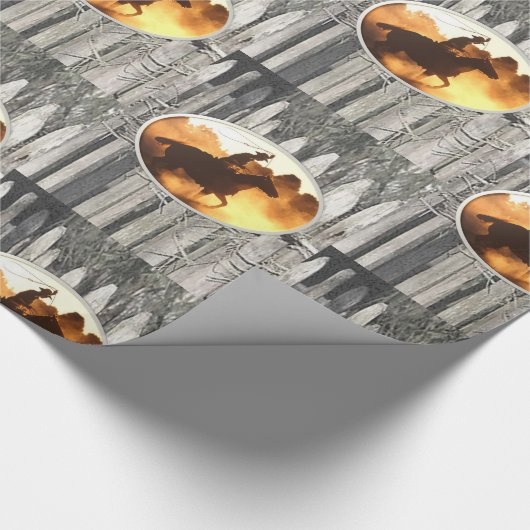 Papierpaarden pakken cadeaupapier (Hoek)