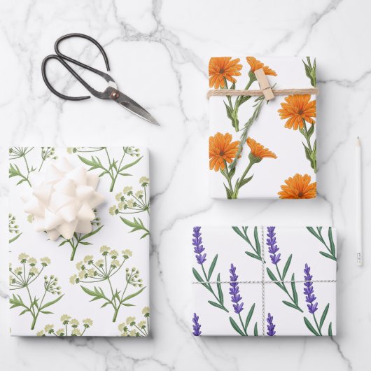 Papierplaat voor apothekerpapier, set van 3 inpakpapier vel (Voorkant)