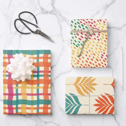 Papierplaat voor onmiddellijke verpakking van 3 ve inpakpapier vel (Voorkant)