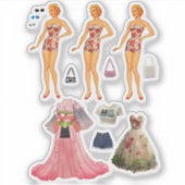 Papierpop Sticker (Voorkant)