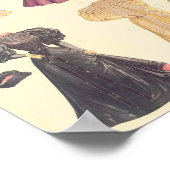  papierpoppen, 1 van 2, crème achtergrond poster (Hoek)