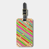 Papierpunch strips PATCH ART door Navin Joshi Bagagelabel (Voorkant verticaal)