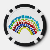 Papierregenboog Poker Chips (Achterkant)
