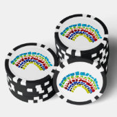 Papierregenboog Poker Chips (Opstapeling)