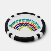 Papierregenboog Poker Chips (Enkel)
