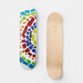 Papierregenboog Skateboard (Voorkant)