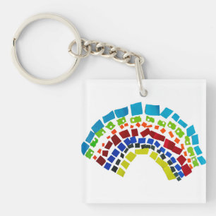 Papierregenboog Sleutelhanger