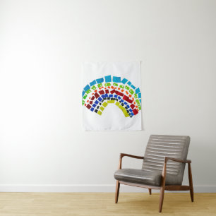 Papierregenboog Wandkleed