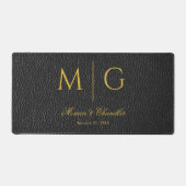 Papiers à monogramme avec nom de couple Fond noir (Recto)