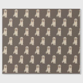 Papiers Cadeaux avec Chiot Golden Retriever avec L (Plat)