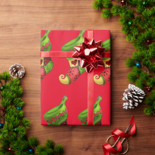 Papiers Cadeaux Chaussettes de Noël