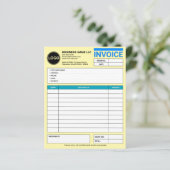 Papiers de facture de vente à logo d'entreprise pe (Debout devant)
