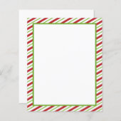 Papiers de Noël à rayures rouges et vertes (Devant / Derrière)