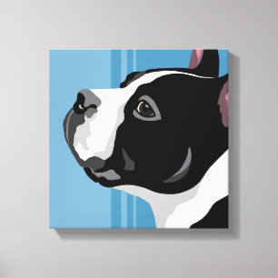 Papiers en toile de chien Terrier de Boston