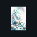 Papiers en toile de tortue verte<br><div class="desc">Transportez-vous dans un royaume de beauté sereine avec cette fascinante muraille de tortues de mer, qui vous est apportée exclusivement par Do Tell A Belle. Délicatement nageant au milieu de botaniques sous-marins capricieux, cette pièce est ornée d'une palette de doux tons pastel, dont le vert turquoise, le bleu, la lavande...</div>