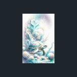 Papiers en toile de tortue verte<br><div class="desc">Transportez-vous dans un royaume de beauté sereine avec cette fascinante muraille de tortues de mer, qui vous est apportée exclusivement par Do Tell A Belle. Délicatement nageant au milieu de botaniques sous-marins capricieux, cette pièce est ornée d'une palette de doux tons pastel, dont le vert turquoise, le bleu, la lavande...</div>