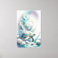 Papiers en toile de tortue verte