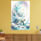 Papiers en toile de tortue verte (Insitu(Salon))