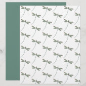 Papiers origami motif libellules (Devant / Derrière)