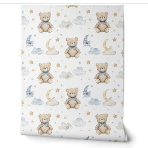 Papiers peints pour nurseries avec ours en peluche