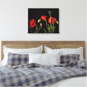 Papiers rouges sur toile noire (Insitu(Chambre))