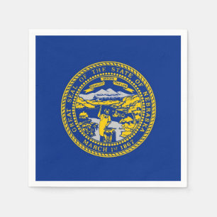 Papierservetten met patriottische vlag van Nebrask Servetten