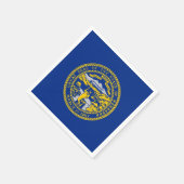 Papierservetten met patriottische vlag van Nebrask Servetten (Hoek)