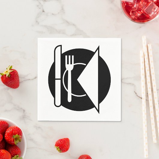 Papierservetten plaatsen servet