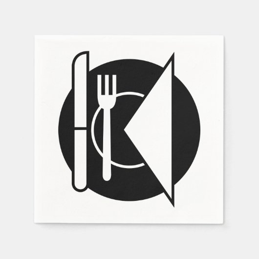 Papierservetten plaatsen servet (Voorkant)