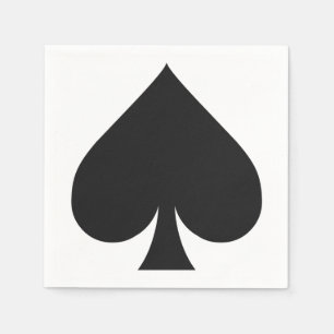 Papierservetten voor kaartspeler - Spade Servet