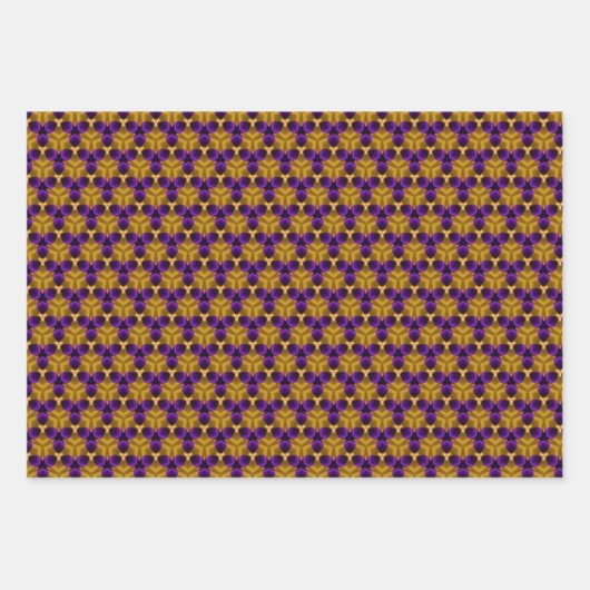 Papierset met onmiddellijke verpakking - Paarse en Inpakpapier Vel (Voorkant 2)