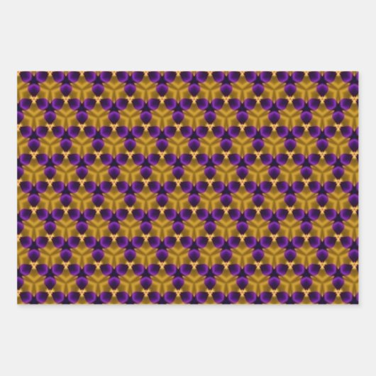 Papierset met onmiddellijke verpakking - Paarse en Inpakpapier Vel (Voorkant)