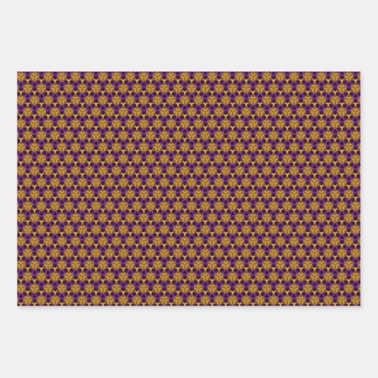 Papierset met onmiddellijke verpakking - Paarse en Inpakpapier Vel (Voorkant 3)