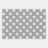 Papierset met zwarte en witte Keltische stijl Inpakpapier Vel (Voorkant 2)