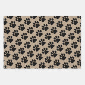 Papierset oppakken - Puppy Paw Prints Inpakpapier Vel (Voorkant 2)