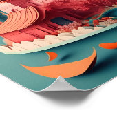 Papierstijl Happy Ramadan Canvas Poster (Hoek)