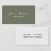 Papierstructuur | Olijfgroen Visitekaartje (Voorkant / Achterkant)