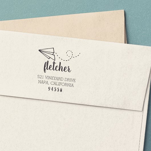 Papiervlakke retouradres zelfinktende stempel