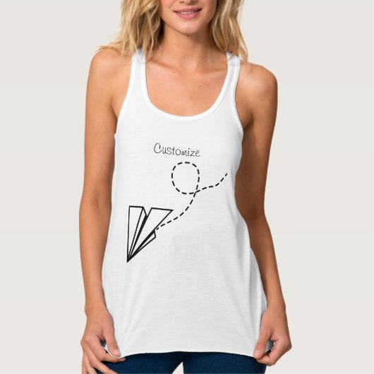 Papiervlakte die Thunder_Cove vliegt Tanktop (Voorkant)