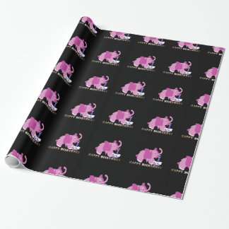 Papierwikkelkoek - Roze olifant cupcake Cadeaupapier