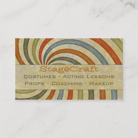 Papierwisselaarretro Visitekaartje (Voorkant)