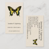 Papilio machaon - Old World Swallowtail Butterfly Visitekaartje (Voorkant / Achterkant)