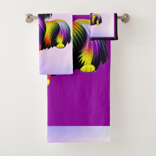 Papillion Pop Art Pastel Bad Handdoek (Insitu)