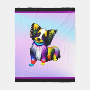 Papillion Pop Art Pastel Fleece Deken