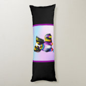 Papillion Pop Art Pastel Lichaamskussen (Achterkant (Verticaal))