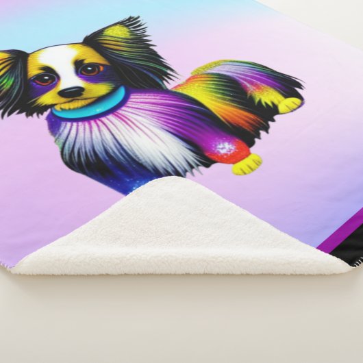 Papillion Pop Art Pastel Sherpa Deken (3/4)